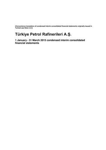 Thumbnail Türkiye Petrol Rafinerileri Quarterly Report 2015-q1