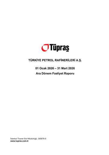 Thumbnail Türkiye Petrol Rafinerileri Quarterly Report 2026-q1