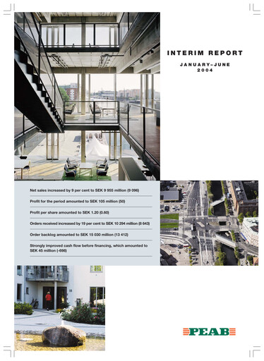 Miniature Peab Rapport semestriel 2004-h1