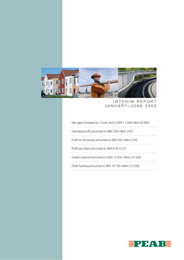 Miniature Peab Rapport semestriel 2005-h1