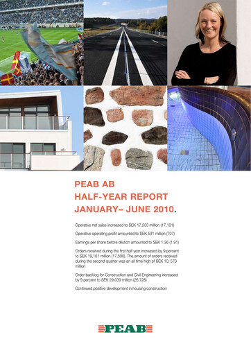 Miniature Peab Rapport semestriel 2010-h1