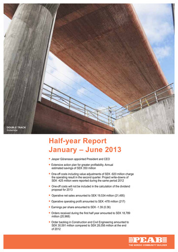 Miniature Peab Rapport semestriel 2013-h1