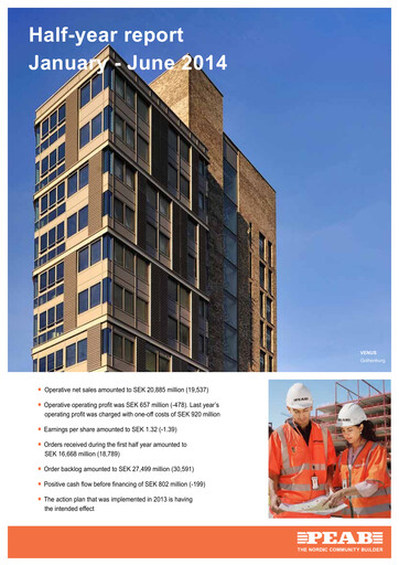 Miniature Peab Rapport semestriel 2014-h1