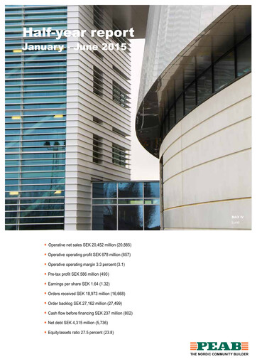 Miniature Peab Rapport semestriel 2015-h1