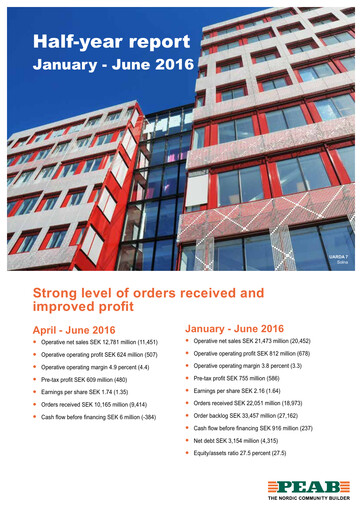 Miniature Peab Rapport semestriel 2016-h1