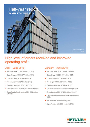 Miniature Peab Rapport semestriel 2018-h1