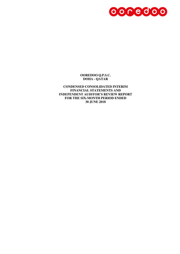 Miniature Ooredoo Qatar Rapport semestriel 2018-h1