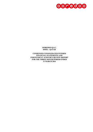 Thumbnail Ooredoo Qatar Quarterly Report 2016-q1