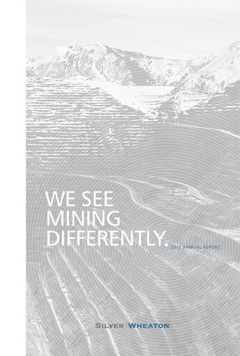 Thumbnail Wheaton Precious Metals Annual Report 2013