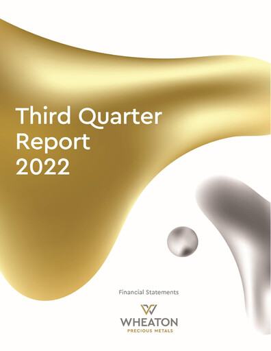 Thumbnail Wheaton Precious Metals Financial Statement 2022-q3