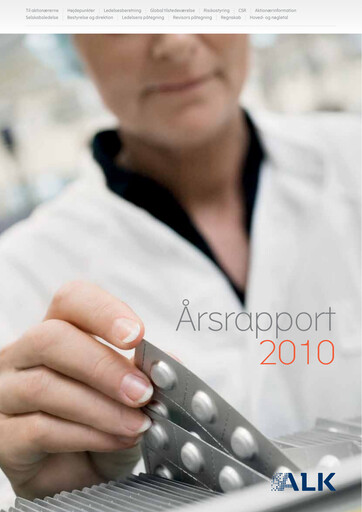 Miniature ALK-Abelló Rapport annuel 2010