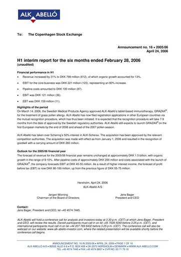 Thumbnail ALK-Abelló Half-year Report 2005-2006-h1