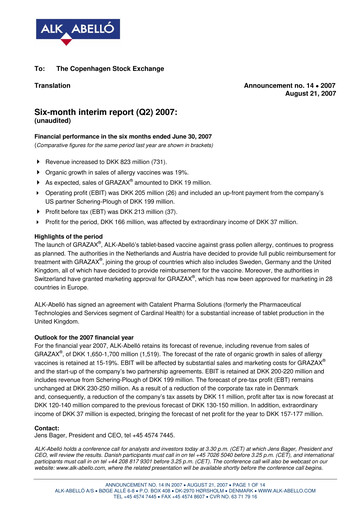 Thumbnail ALK-Abelló Half-year Report 2007-h1