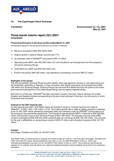 Miniature ALK-Abelló Rapport trimestriel 2007-q1