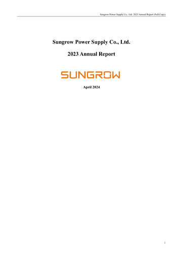 Thumbnail Sungrow Power Supply Annual Report 2023