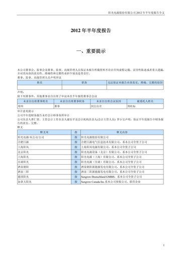Thumbnail Sungrow Power Supply Half-year Report 2012-h1