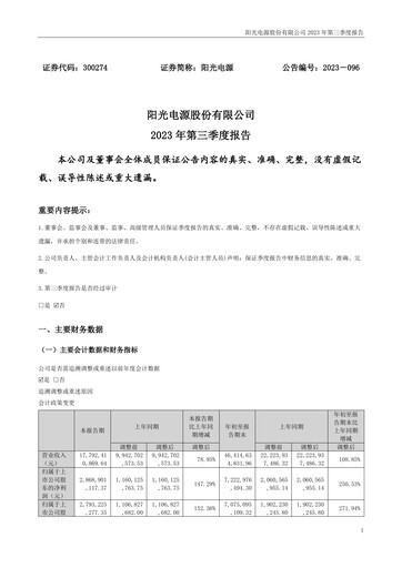 Thumbnail Sungrow Power Supply Quarterly Report 2023-q3