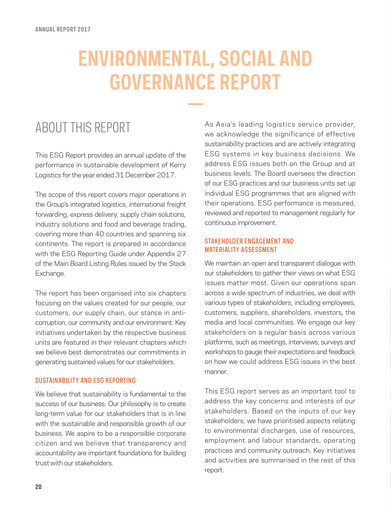 Thumbnail Kerry Logistics Network ESG Report 2017