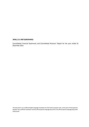 Thumbnail Aena Financial Statement 2014