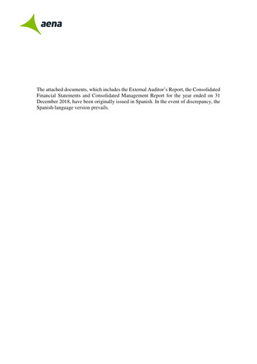 Thumbnail Aena Financial Statement 2018