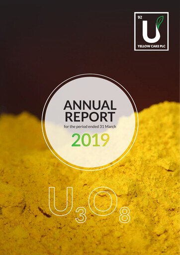 Thumbnail Yellow Cake plc Annual Report 2019