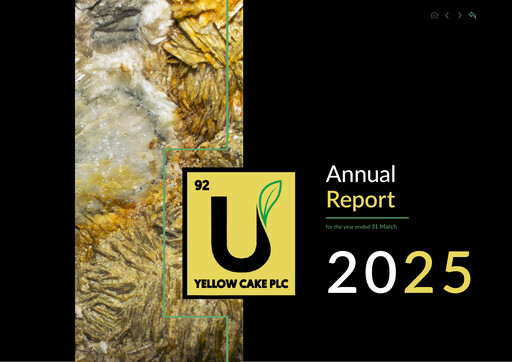 Thumbnail Yellow Cake plc Annual Report 2025