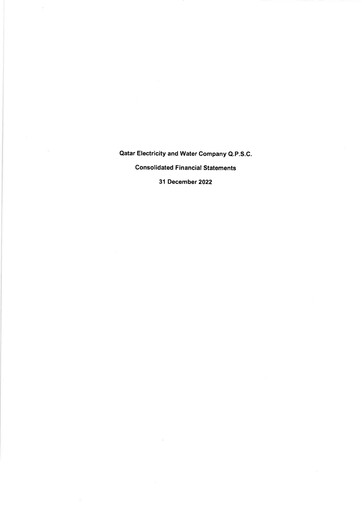 Vorschaubild Qatar Electricity & Water Company Finanzmitteilung 2022