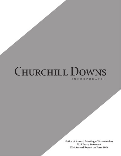 Thumbnail Churchill Downs Annual Report 2014