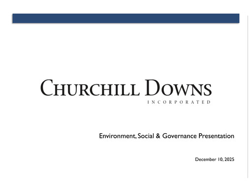 Thumbnail Churchill Downs ESG Report 2025