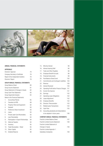 Thumbnail The Foschini Group Financial Statement 2006