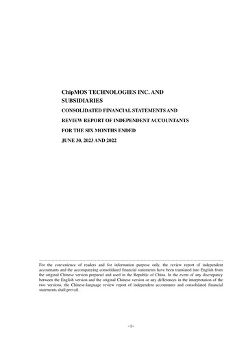 Miniature ChipMOS Technologies Rapport semestriel 2023-h1