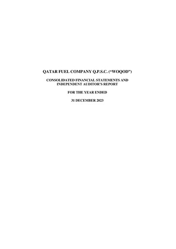 Thumbnail Qatar Fuel Company (WOQOD) Financial Statement 2023