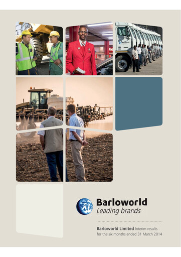 Miniature Barloworld Rapport semestriel 2014-h1