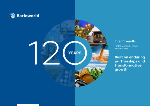 Miniature Barloworld Rapport semestriel 2022-h1