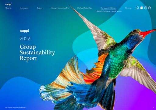 Thumbnail Sappi Sustainability Report 2022