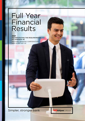 Thumbnail Westpac Banking Financial Report 2021