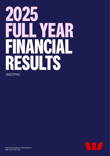 Thumbnail Westpac Banking Financial Report 2025