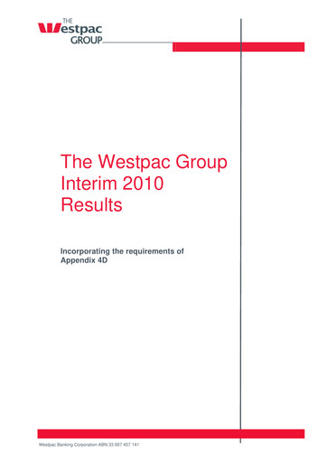 Thumbnail Westpac Banking Half-year Report 2010-h1