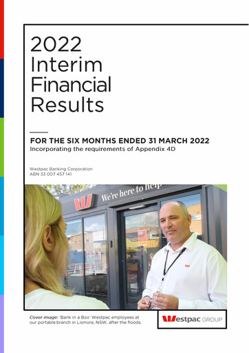 Thumbnail Westpac Banking Half-year Report 2022-h1