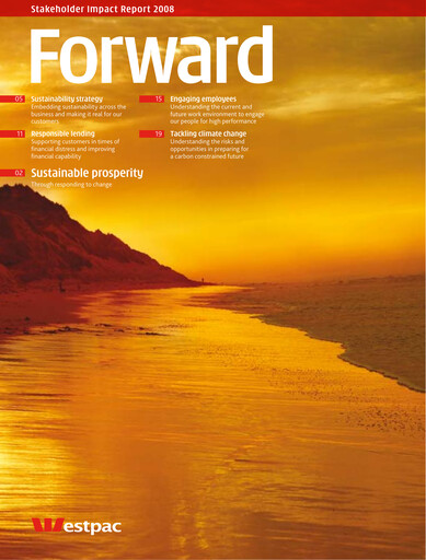 Thumbnail Westpac Banking Sustainability Report 2008