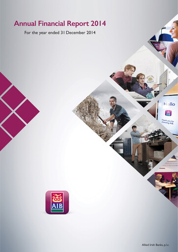 Miniature AIB Group (Allied Irish Banks)  Bilan financier 2014