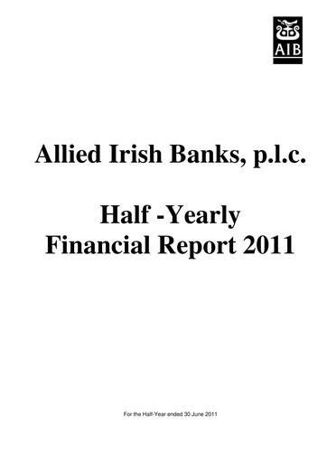 Thumbnail AIB Group (Allied Irish Banks)  Half-year Report 2011-h1