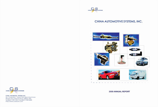 Miniature China Automotive Systems Rapport annuel 2009