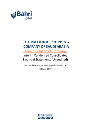 Thumbnail National Shipping Company of Saudi Arabia (Bahri) Financial Statement 2017-h1