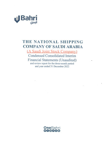 Thumbnail National Shipping Company of Saudi Arabia (Bahri) Financial Statement 2022