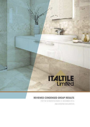 Thumbnail Italtile Half-year Report 2016-h1
