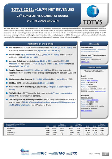 Thumbnail TOTVS Quarterly Report 2011-q2