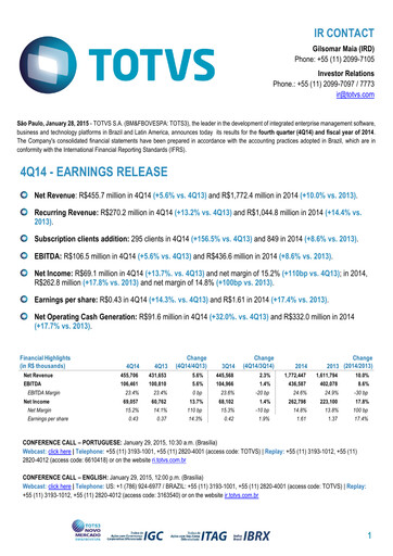 Thumbnail TOTVS Quarterly Report 2014-q4