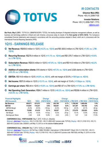 Thumbnail TOTVS Quarterly Report 2015-q1