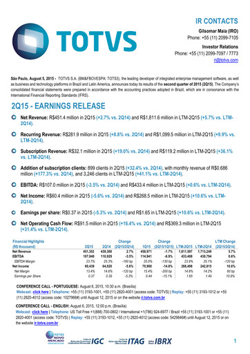 Thumbnail TOTVS Quarterly Report 2015-q2